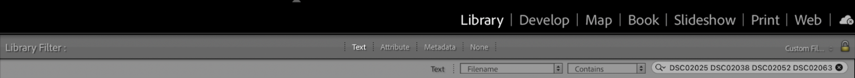 Finding photos in Lightroom Classic